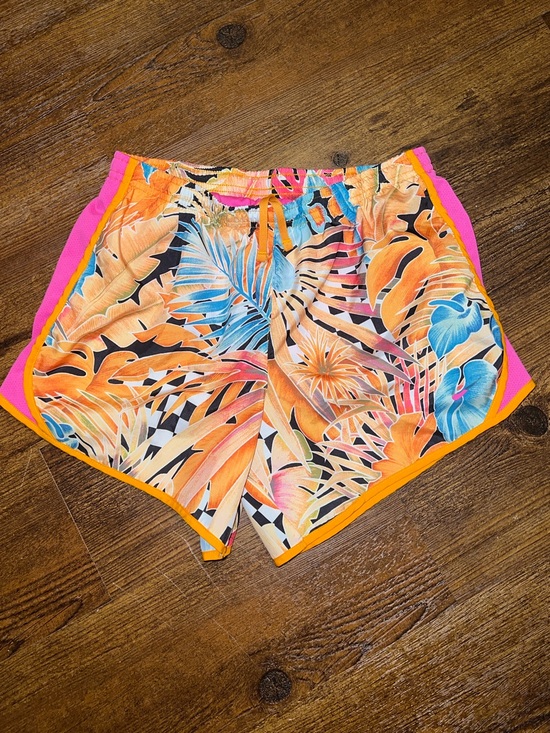 Nike Other - Nike Dri Fit Orange Pink Floral Tropical Activewear Workout Shorts Girls Size XL